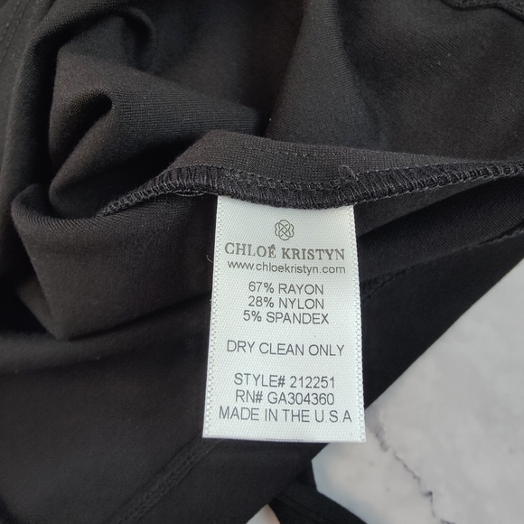 Chloe Kristyn Nicole Black One Shoulder Dress NWT Size Medium MSRP $328 - Picture 11 of 12
